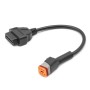 [US Warehouse] 6Pin Motorcycles OBD2 Conversion Cable OBDII Diagnostic Adapter Cable for Harley Davidson